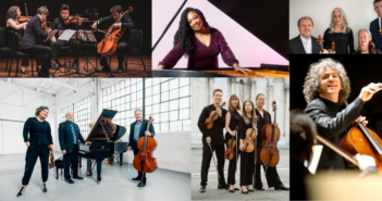 Collaged images of featured artists in the 2025-26 season